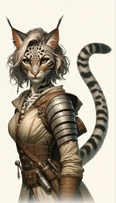 a drawing of a cat dressed in armor