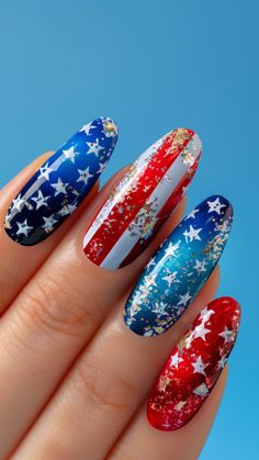 Explore an array of captivating nail art designs to stand out at your July 4th celebration. Discover festive styles that strike the balance between fun and elegance, perfect for making a statement at any holiday gathering. Allow me to provide you with inspiration. Spring Nail Designs, Nail Design Inspiration, Basic Skin Care Routine, Spring Nail, Square Acrylic Nails, Skin Care Solutions