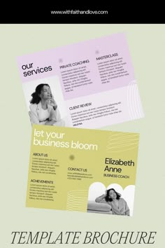 Vibrant and Trendy Brochures Canva Template For Female Business Owners Colorful Template, Website Design Inspiration Layout, Halloween Web, Social Media Feed, Modern Brochures, Female Owned Business, Social Templates, Identity Inspiration, Banner Ideas