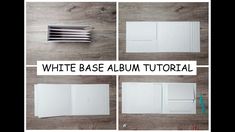 the instructions for how to make an album with white paper and silver metal foils