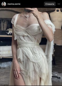 Subversive Wedding Dress, White Gothic Outfit, Angelic White Dress, Angelic Fashion, Ethereal Gown, Minimalistic Outfits, Halston Dress, Modest Dresses Casual, Model Outfits