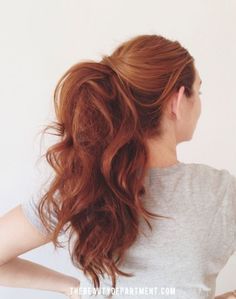 A pretty copper hue: http://www.stylemepretty.com/living/2015/02/20/25-ways-to-add-copper/ Funky Hair Colors, Cool Easy Hairstyles, Perfect Ponytail, Hairstyles Ponytail, Ponytail Hairstyle, Prom Updos, Hair Prom, Funky Hairstyles