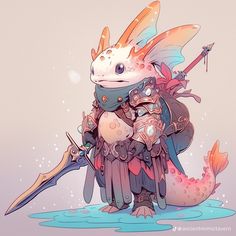 Dnd Locathah, Noir Character Art, Axolotl Warrior, Humblewood Character Art, Grung Dnd, Frog Warrior, Inspirational Characters, Npc Art, Fantasy Inspo