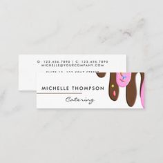 two business cards with donuts on them