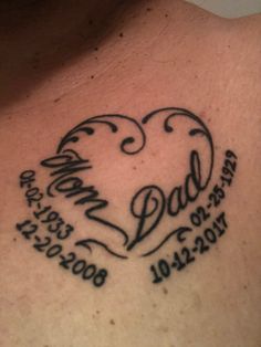 In memory of mom & dad. Memorial Tattoo Designs, In Loving Memory Tattoos, Tattoos Pinterest, Omerta Tattoo