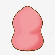 an image of a pink object with brown outlines on the top and bottom side