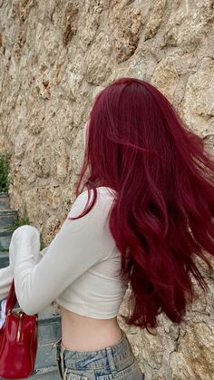 Classy Colorful Hair, Scarlett Red Hair, Sunset Red Hair, Cute Red Hair Dye Ideas, Red Hair With Fringe Bangs, Hair Color Ideas Vivid, Cherry Red Hair With Money Pieces, Light Cherry Red Hair, Cheery Red Hair Colour