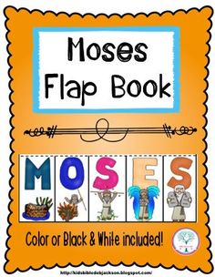 the moose's flap book is shown with an orange background and white lettering on it