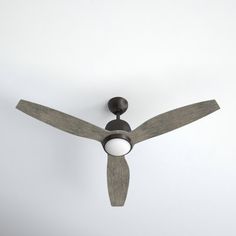 a ceiling fan that is hanging from the ceiling