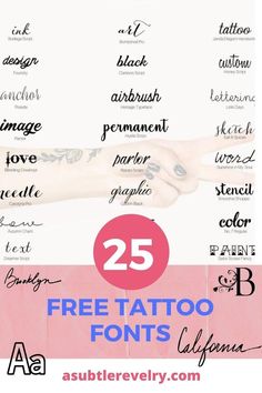 the 25 free tattoo font styles