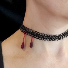 Vampire Bite Choker Aluminum or Stainless Steel | Etsy Kiss Necklace, Vampire Bite, Vampire Jewelry, Modern Vampires, Vampire Bites, Vampire Kiss, Vampire Costumes, Blood Drop, Halloween Tattoo