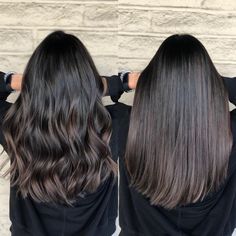 Baylage Hair, Balayage Straight Hair, Black Brown Hair, Instagram Cool