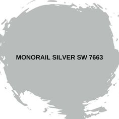 the words monorail silver sw 763 are painted in black on a white background