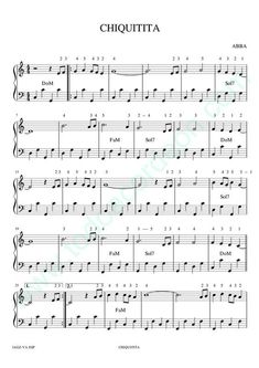 sheet music with the words'chututa '