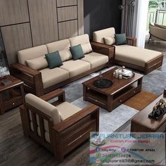 a living room filled with lots of furniture in it's own home design area