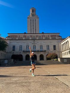 Girl in front of ut tower. Peace sign. Hand ups. summer. University of Texas at Austin Outfits Highschool, School Outfits Highschool, Good Morning Flowers Rose, Flowers Rose, Morning Flowers, Good Morning Flowers