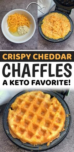 crispy cheddar waffles keto and low carb recipe on the grill