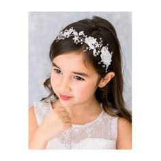 PRICES MAY VARY. Handmade baby girl/ flower girl headpiece features light ivory simulated pearls, bright crystals, clear beads and a detachable satin ribbon. Size: Size: Approx. 128cm (50.39 inch) in length, 0.6cm (0.23 inch) in height.Perfect Wedding Headpiece for flower girls. Style: It can be tied and adjusted with the ribbon (detachable), or you can use bobby pins to secure on sides of your girl's head to her hair (bobby pins are included for free). Occasions: These suitable for baby girl/li Hair Accessories For Wedding, Communion Headpiece, Flower Girl Headpiece, Accessories For Wedding, Hairstyle Wedding, Flower Girl Accessories, Headpiece Accessories, Crystal Hair Accessories, Girl Flower