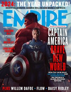 the cover of empire magazine featuring captain america and the new world hero, from which he is