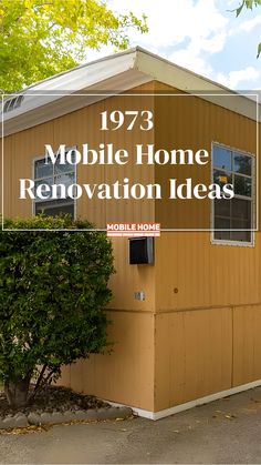 a mobile home renovation idea with text overlay