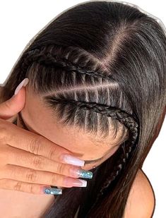 2 French Braids Into Ponytail, Hair Festival Ideas, Braids For Hispanic Women, Cool Hair Designs, Peinados Hair Styles, Hair Inspiration Long, Beautiful Braided Hair, Curly Hair Styles Easy, Hairdos For Curly Hair