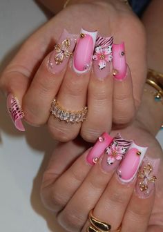 Long Square Acrylic Nails, Unique Acrylic Nails, Nails Pink, Square Acrylic Nails, Pretty Acrylic Nails