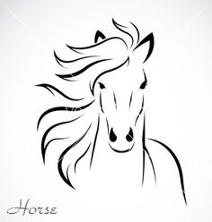 horse head design on white background