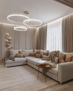 Luxury curtains Fancy Living Rooms, Corner Sofa Design, Beige Living Rooms, Living Room Decor Inspiration, Living Room Design Inspiration, Living Room Design Decor, Ideas Living Room, Home Design Living Room