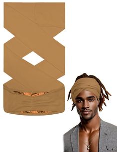 PRICES MAY VARY. CONVENIENT SATIN LINED OPEN TURBAN: This open turban hairband for men with a flexible bandana to suit everyone's choice. Whether you've ever had difficulty choosing a hat because of big scalps, curly hair, dreadlock, etc. By wearing the elegant head wrap, you'll never have to suffer again. NEW DESIGN BREAKING THE TRADITIONAL SINGLE LAYER TUBE: The turban is a men’s turban like no other, featuring the first ever pre-tied design, this top open turban with its down and top elastica Turban Headband For Men, Mens Turban Style Head Wraps, Turban Hairband, Dread Wraps, Dreadlock Accessories, Sports Headband, Black Men Haircuts, Headband Men, Natural Hair Oils