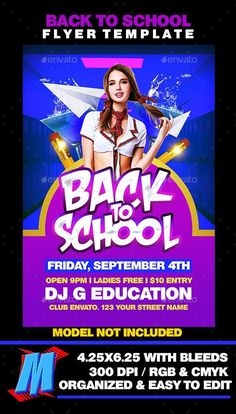 back to school flyer and poster template