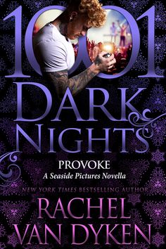 the cover of 1001 dark nights by rachel van dyken, with an image of