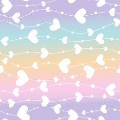 an abstract background with hearts and lines in pastel colors