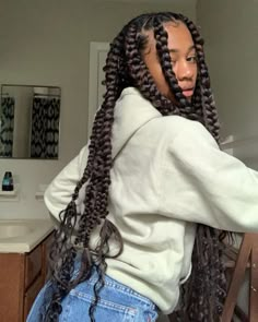 Jumbo Box Braids, Natural Hair Community, Crochet Braids Hairstyles, Box Braids Styling, Girls Hairstyles Braids, Natural Hair Styles Easy, Girls Braids, Long Braids, Baddie Hairstyles