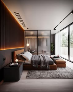 an instagram photo of a bedroom with a large bed