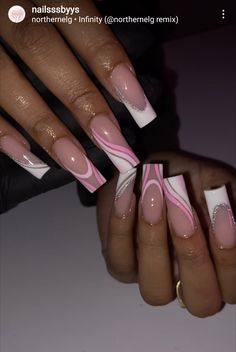 Abstract Nail Designs, Nail Art Mariage, Yodit Yemane, Abstract Nail, Abstract Nail Art, Fully Booked, White Acrylic Nails, Summery Nails