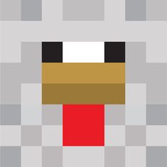 an image of the face of a man in red and grey colors, made up of squares