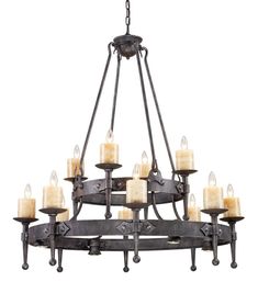 a large chandelier with candles hanging from it's center and four arms