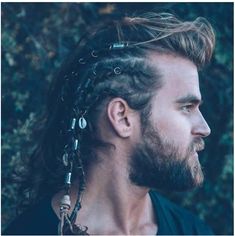 Men’s Viking Hairstyles, Hairstyles Viking, Viking Haircut, Viking Hairstyles, Braids Men, Viking Metal, Curly Hair Braids