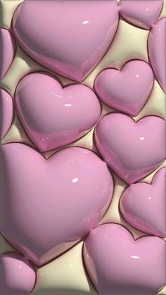 many pink hearts are arranged in the shape of heart shapes