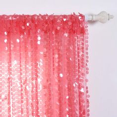 Pack of 2 | 52x64 Coral Big Payette Sequin Curtains With Rod Pocket Window Treatment Panels Display Backdrop, Backdrop Panels, Sequin Curtains, Round Table Sizes, Curtain Backdrop, Pocket Window, Sequin Backdrop, Curtain Backdrops, Sheer Curtain Panels