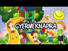 children playing in the park with text saying gyrmeknapra on it