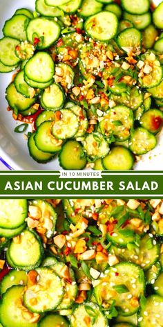 Asian Cucumber Salad Recipe, Asian Cucumber Salad, Cucumber Salad Recipe, Cucumber Recipes Salad, Cucumber Recipes, Cucumber Salad, Veggie Dishes, Asian Dishes, Side Salad