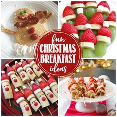 christmas breakfast ideas for kids and adults to enjoy in the holiday season, including desserts