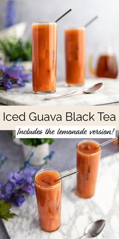 iced guava black tea includes the lemonade version, and it's delicious