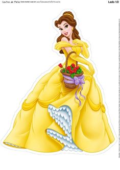 an image of a princess with flowers in her basket