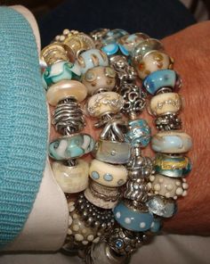 Can you ever wear "too many" ?? Trollbeads Bracelet, Bracelet Display, Jewelry Tattoo, Pandora Bracelet Charms, Pandora Bracelets