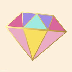 an image of a colorful diamond on a beige background