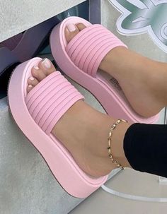 Comfortable Platform Slippers Shipping is 10-13 business days Women Slippers Fashion, Public Desire Shoes, Pretty Sandals, Pretty Shoes Sneakers, Shoes Heels Classy, Shoes Outfit Fashion, Heels Classy, Fashion Slippers, Chic Shoes