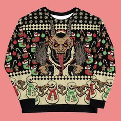 *FREE SHIPPING ON ORDERS OVER $75* Introducing our Krampus Ugly Christmas Sweater – the perfect blend of festive cheer and a dash of holiday mischief! Spread a little holiday fear with style, because who says Christmas can't have a touch of the naughty list?• Unisex• Sizing is different from regular sweatshirts, please Goth Christmas, Scary Christmas, Legging Fits, Comfy Hoodies, Laid Back Style, Christmas Shirt, Relaxed Style, Ugly Christmas, Christmas Sweater