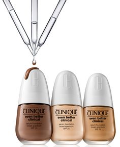 Clinique Even Better Clinical Serum Foundation is a 24H full-coverage foundation with 3 serum technology. Instantly perfects with a matte finish. Clinique Superbalanced Foundation Shades, Clarifying Lotion Clinique, Clinique Acne Solutions Foundation, Clinique Beyond Perfecting Foundation, Clinique Serum Foundation, Oil Free Foundation, Dark Spots On Skin, Full Coverage Foundation, Uneven Skin